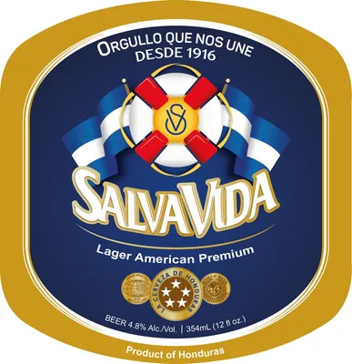 Salva Vida Lager American Premium label