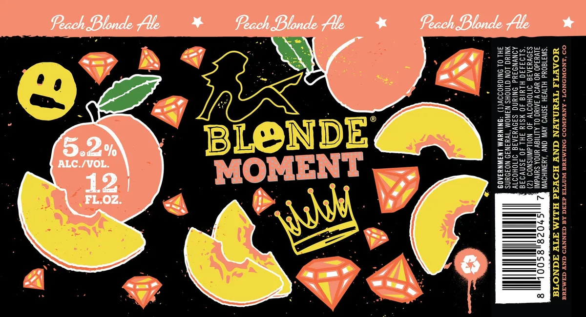 Peach Blonde Ale label