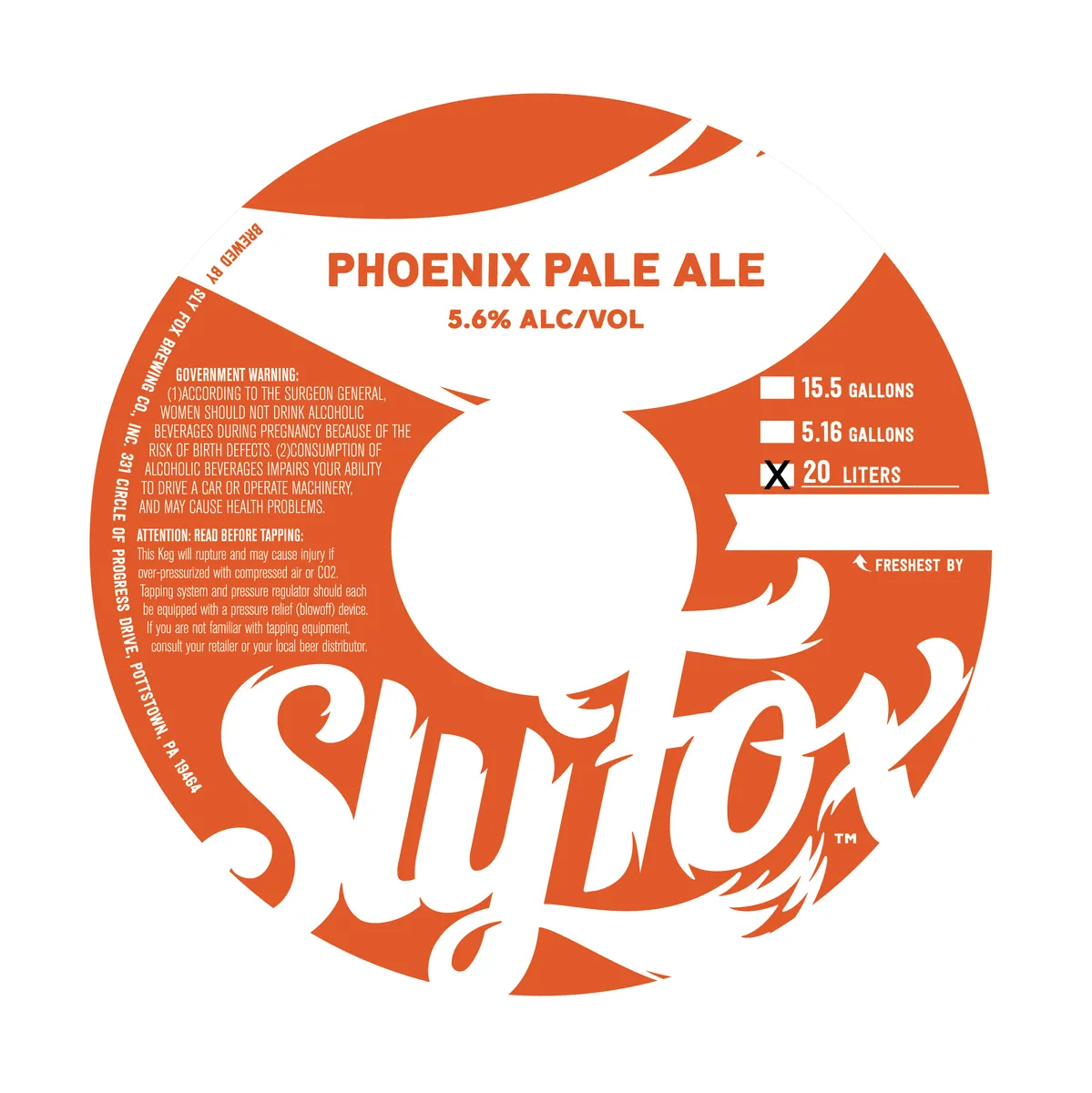 Phoenix Pale Ale — full label as filed with TTB