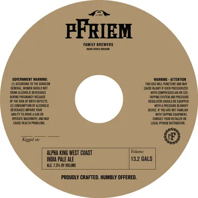 Alpha King West Coast India Pale Ale label
