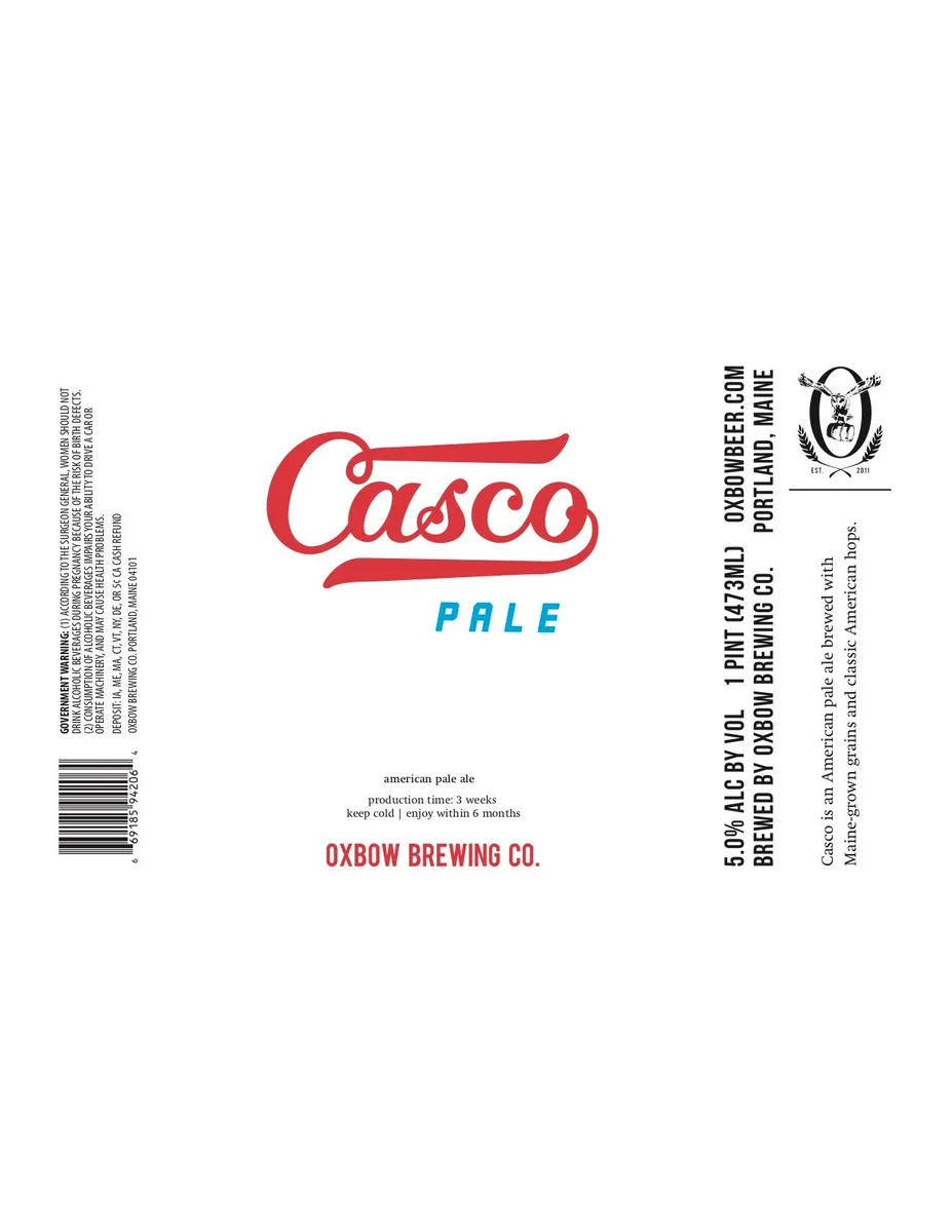 Casco Pale — full label as filed with TTB