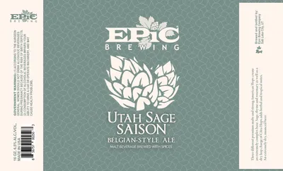 Utah Sage Saison label