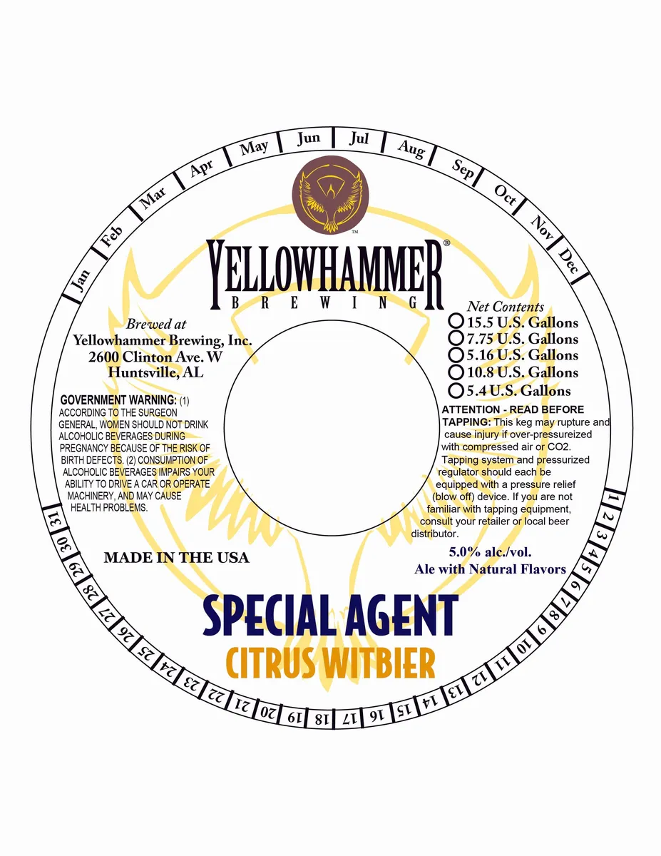 Special Agent — full label as filed with TTB