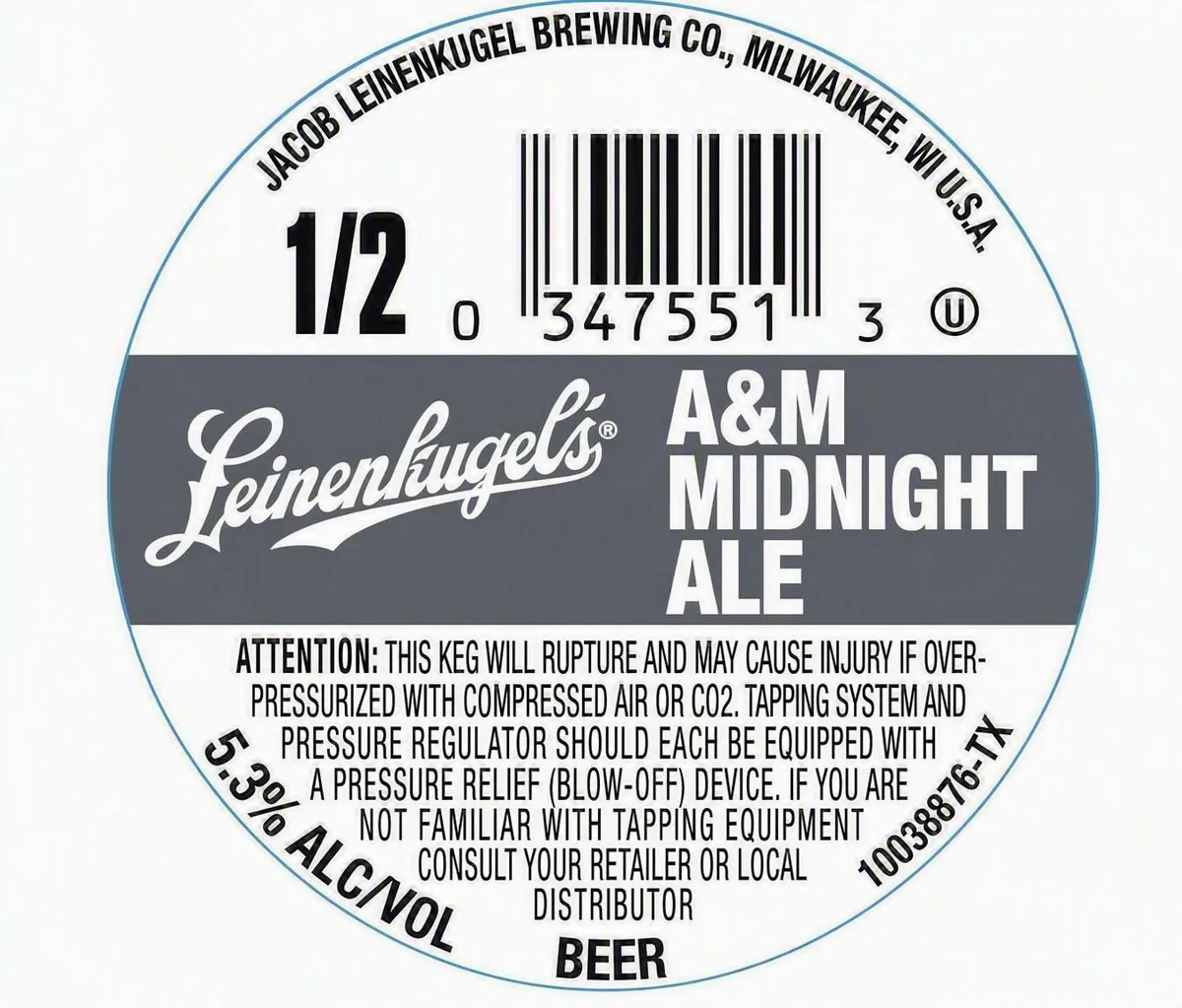 A&M Midnight Ale — full label as filed with TTB