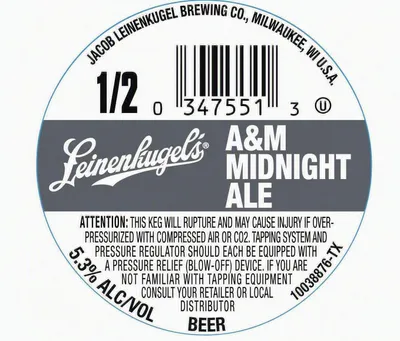 A&M Midnight Ale label
