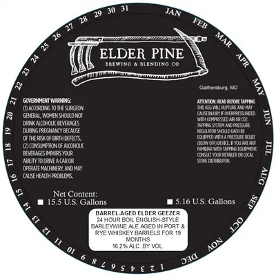 Barrel-Aged Elder Geezer label