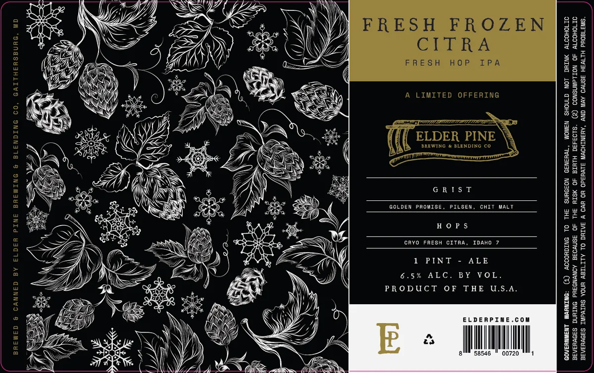 Fresh Frozen Citra — full label as filed with TTB