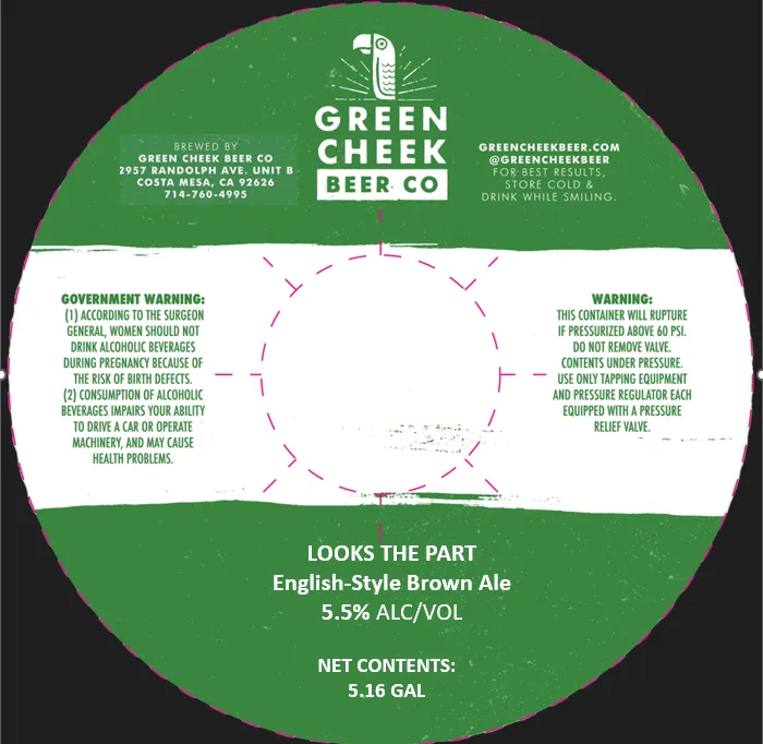 Looks The Part — full label as filed with TTB