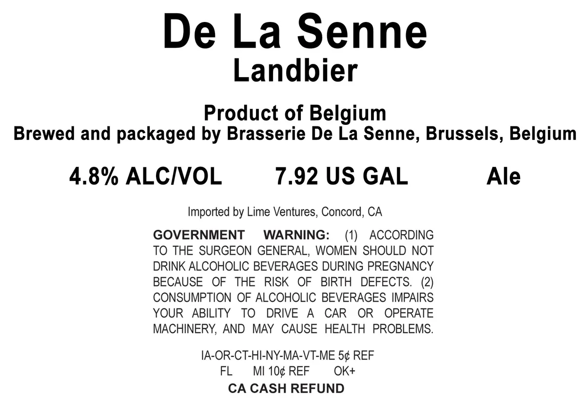 Landbier — full label as filed with TTB