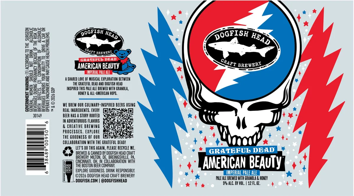 Grateful Dead American Beauty label