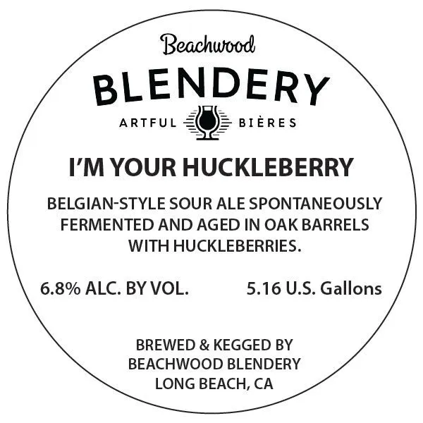 I'm Your Huckleberry label art — BEACHWOOD