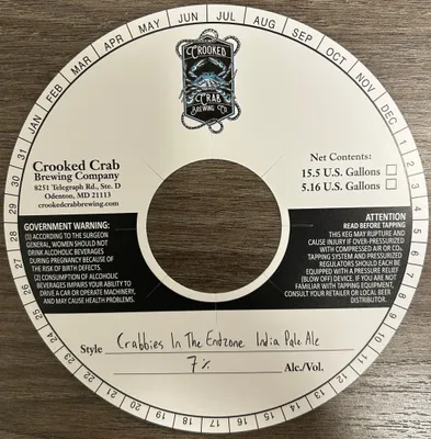 Crabbies In The Endzone label