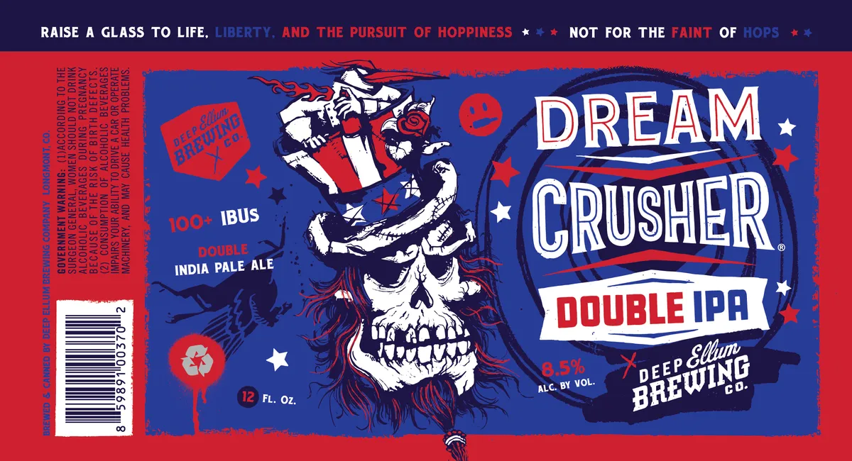 Dream Crusher label art — DEEP ELLUM BREWING CO