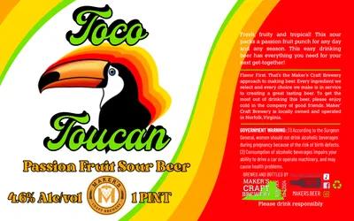 Toco Toucan label