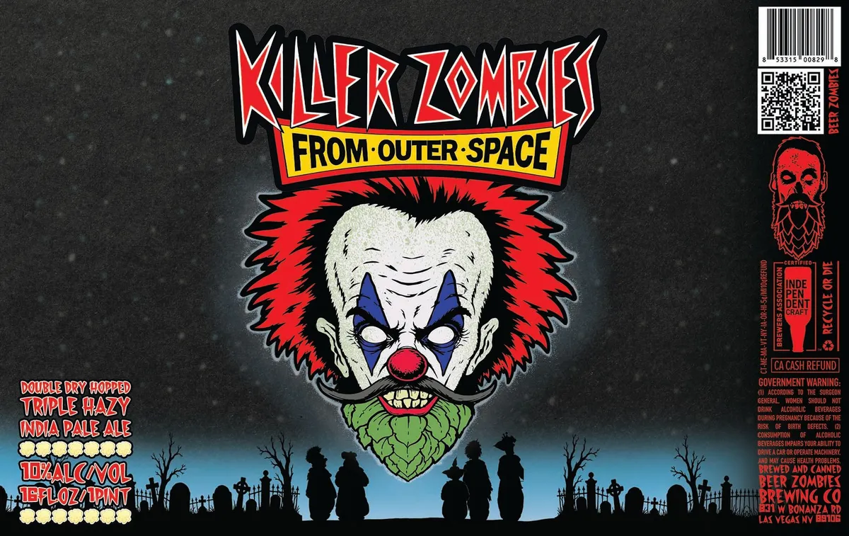 Killer Zombies From Outer Space — full label as filed with TTB