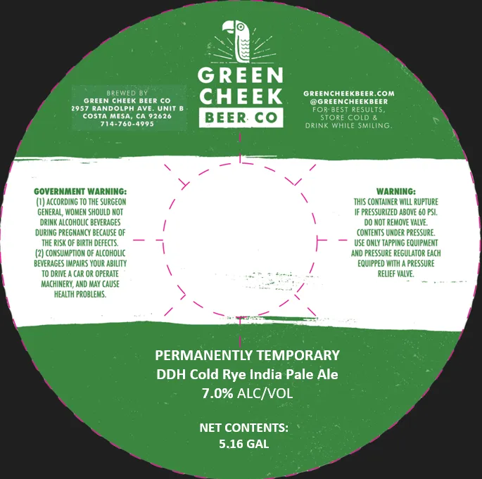 Permanently Temporary — full label as filed with TTB