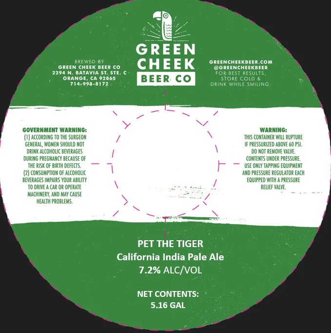 Pet The Tiger — full label as filed with TTB