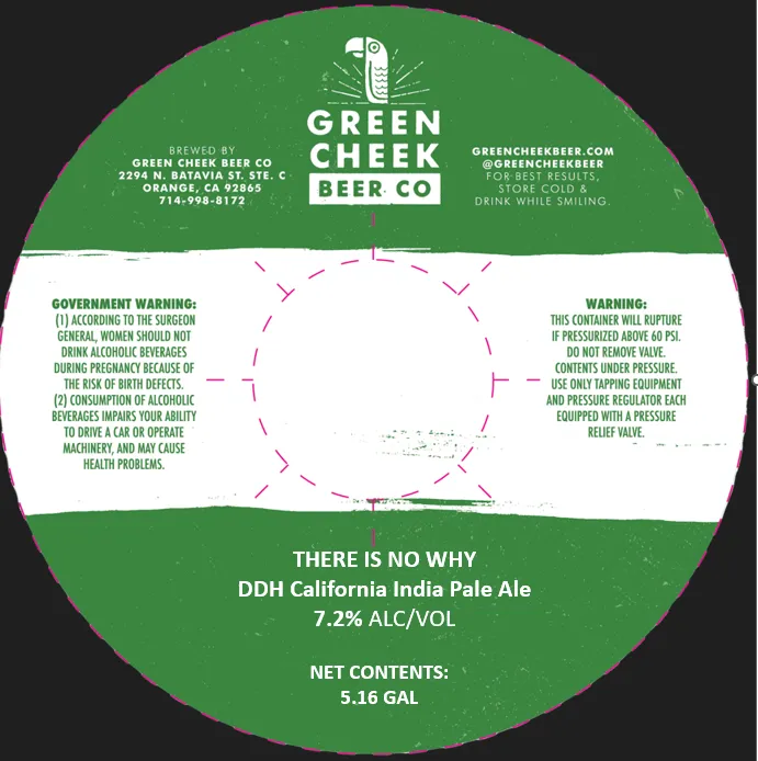 There Is No Why DDH California India Pale Ale — full label as filed with TTB