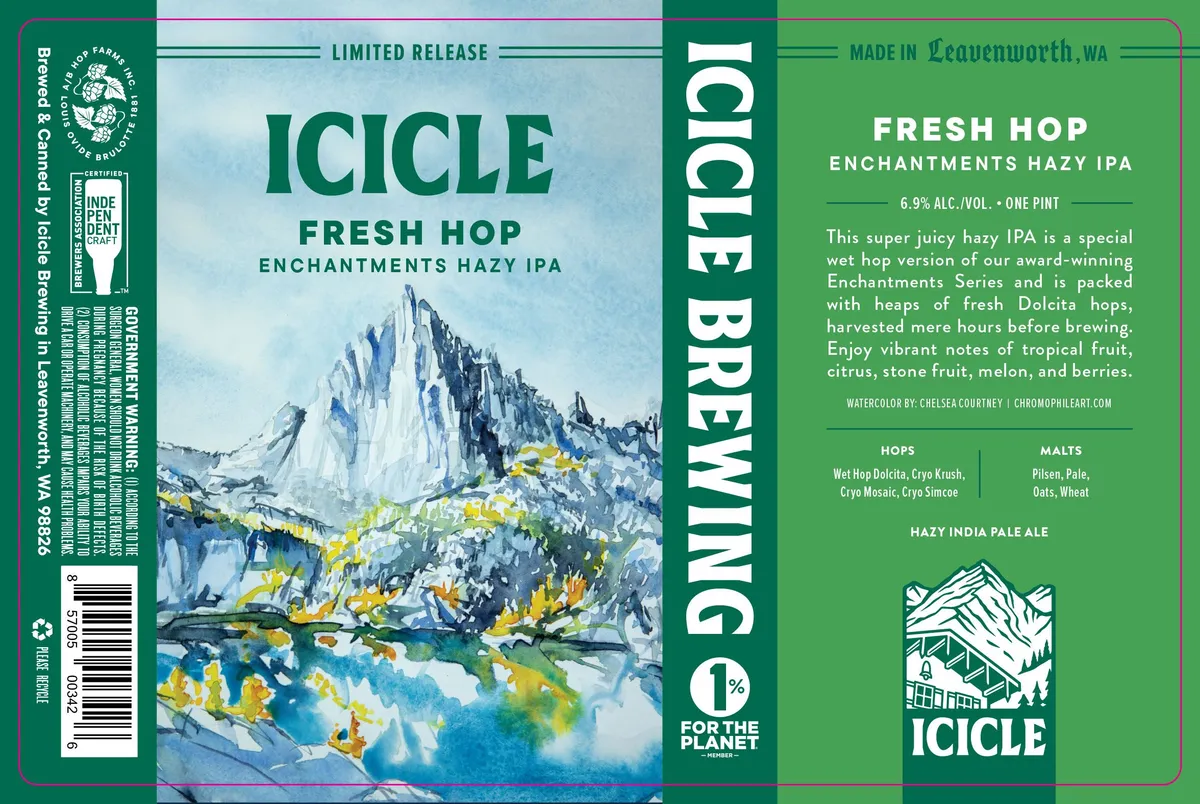 Fresh Hop Enchantments Hazy IPA — full label as filed with TTB