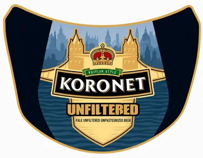 Koronet British Style Unfiltered label