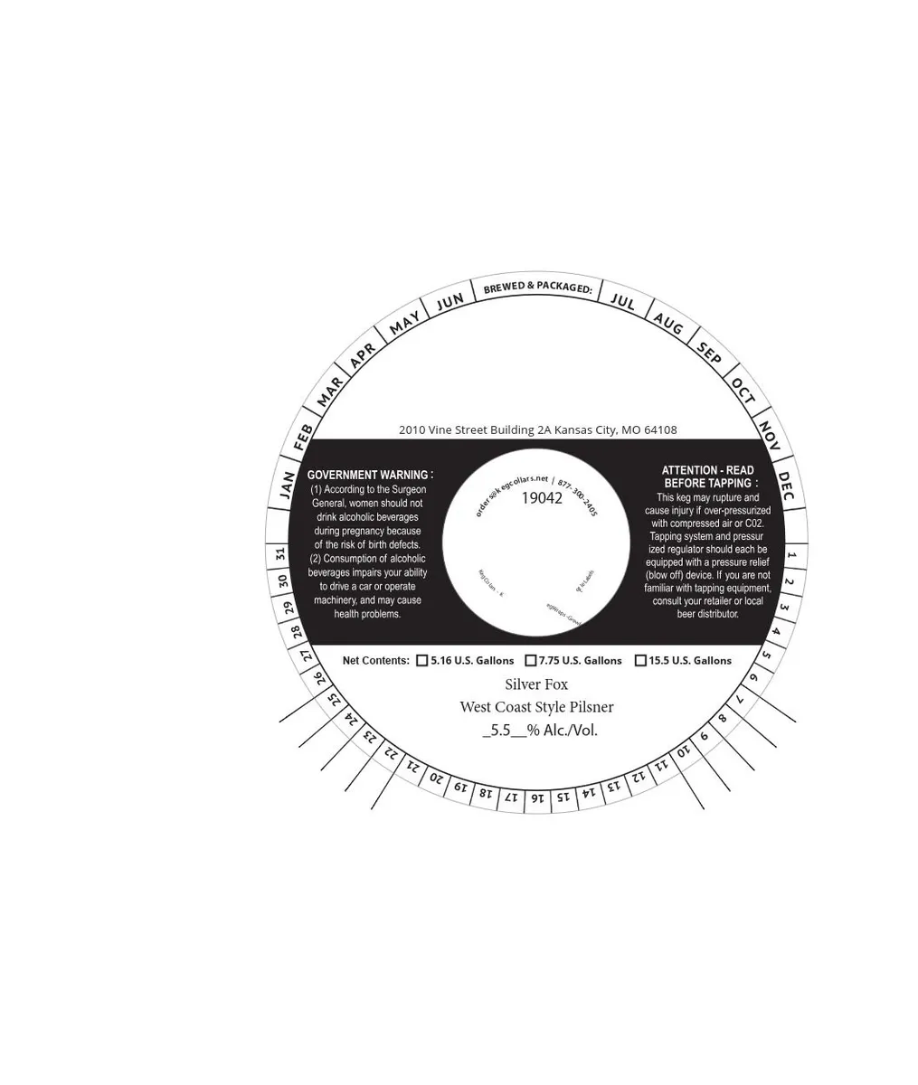 Silver Fox — full label as filed with TTB
