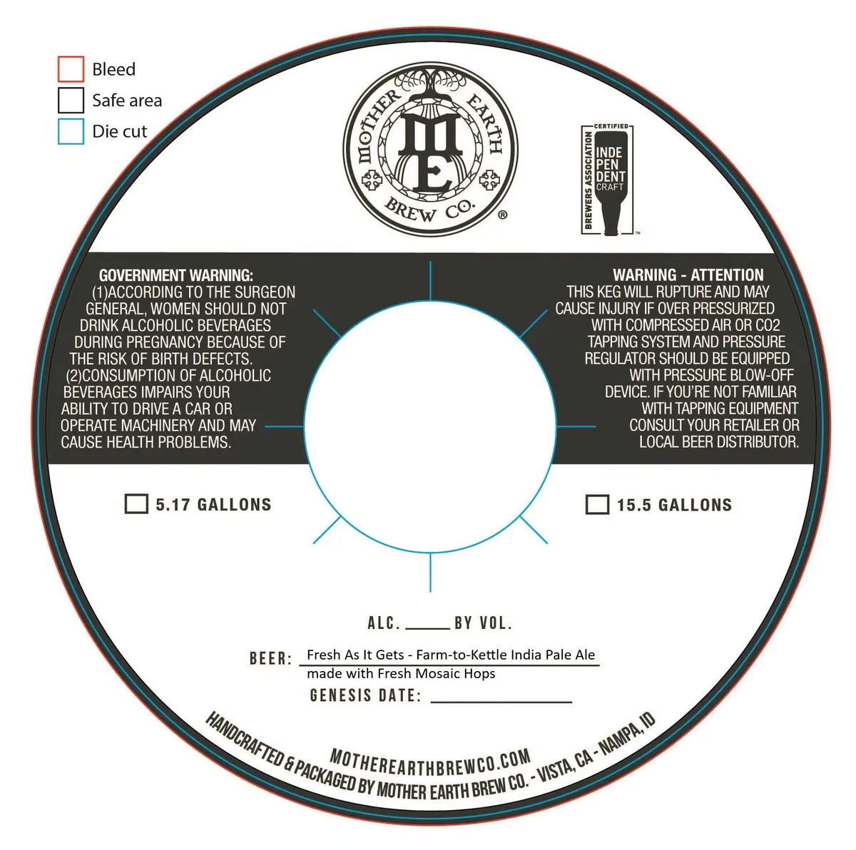 Fresh As It Gets — full label as filed with TTB