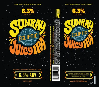 Sunray Juicy IPA label