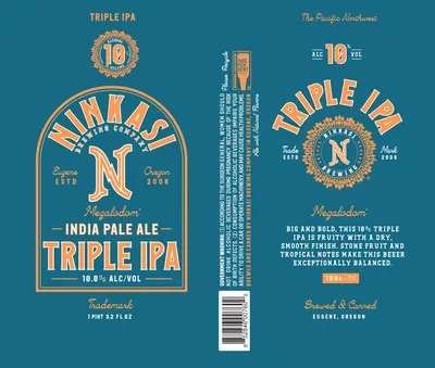 Megalodom Triple IPA label