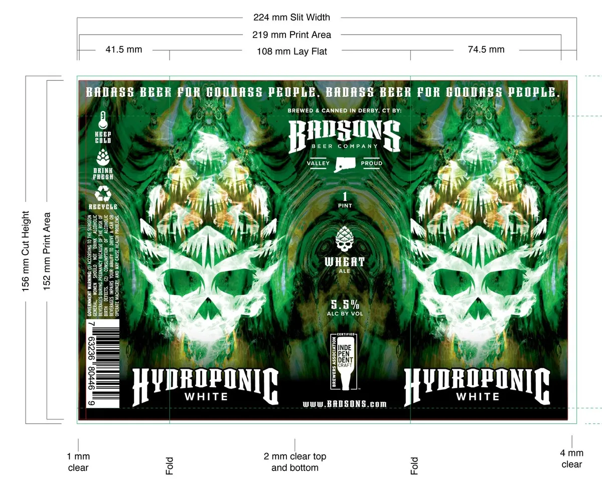 Hydroponic White — full label as filed with TTB