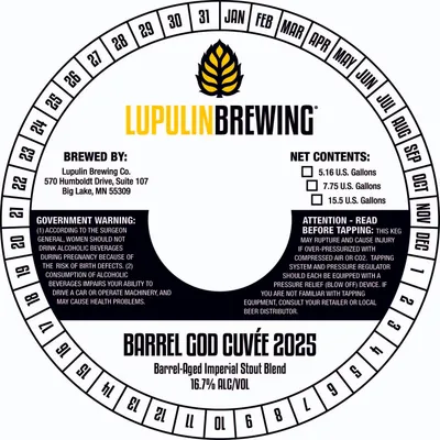 Barrel God Cuvée 2025 label