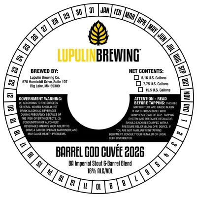 Barrel God Cuvée 2026 label