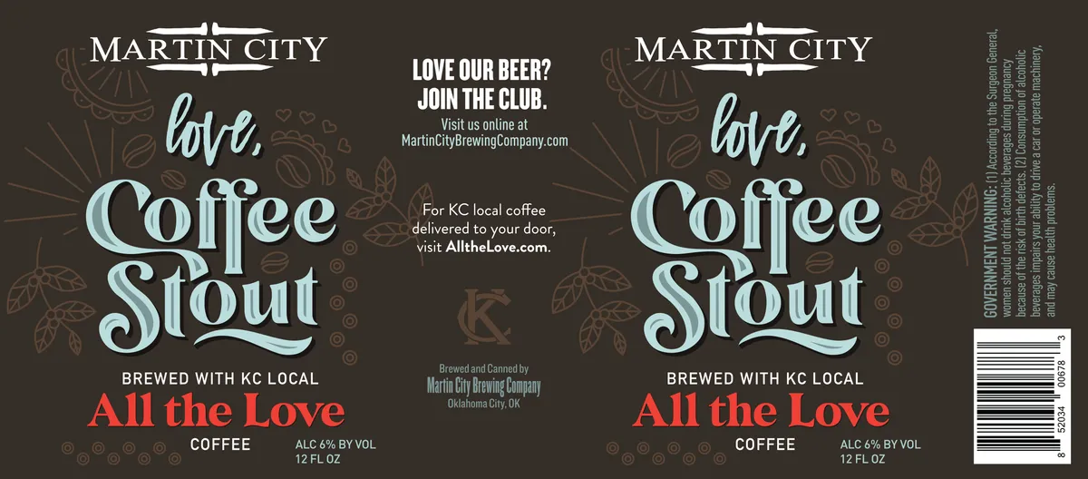 Love, Coffee Stout — full label as filed with TTB