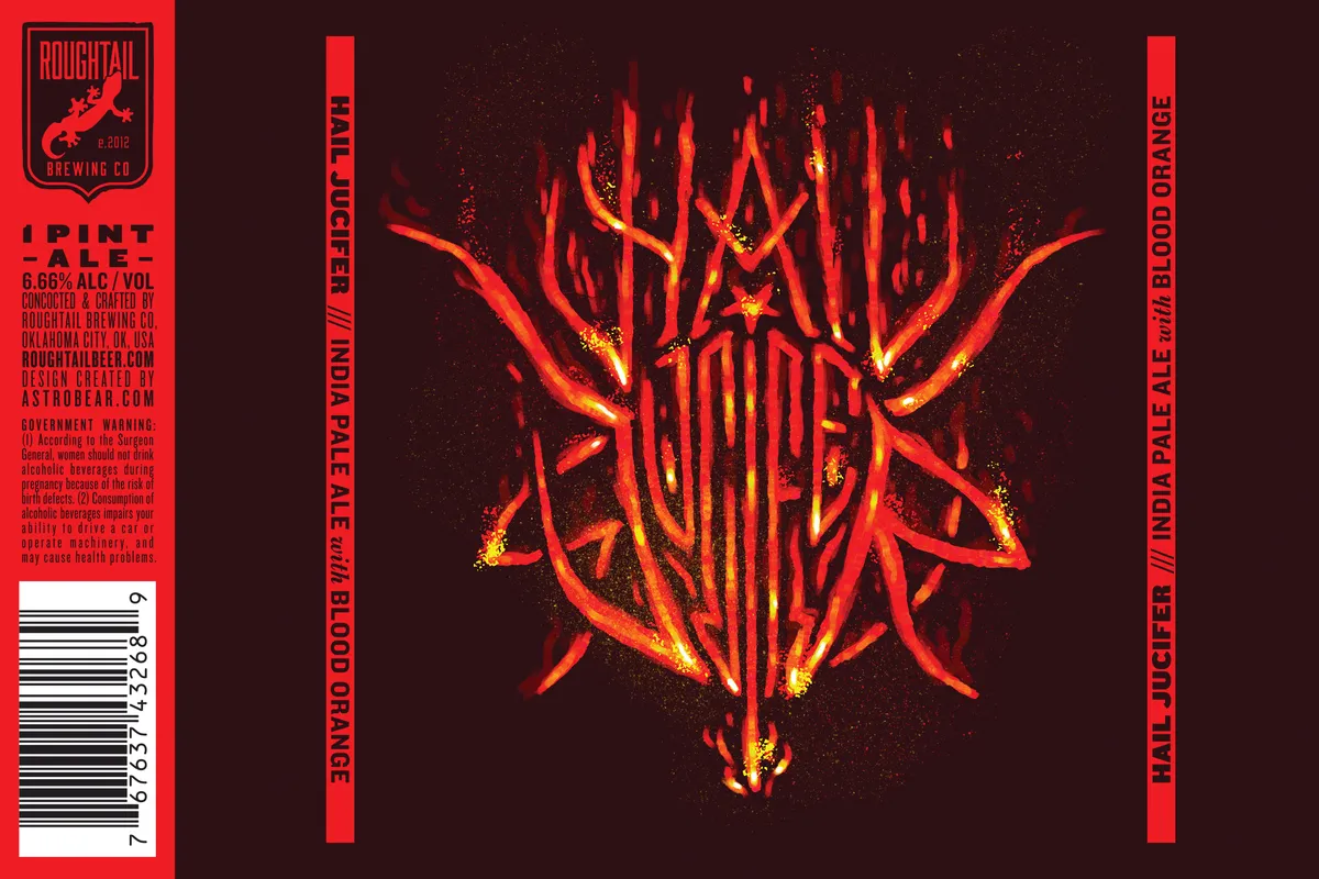 Hail Jucifer label art — ROUGHTAIL BREWING COMPANY