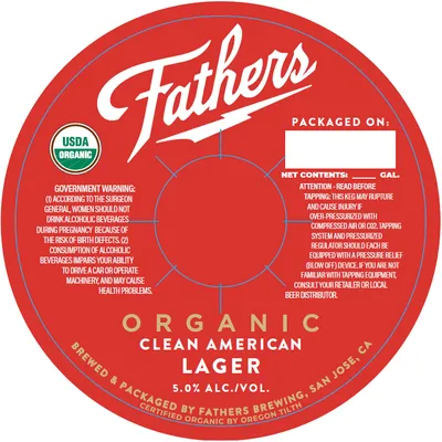 Organic Clean American Lager label