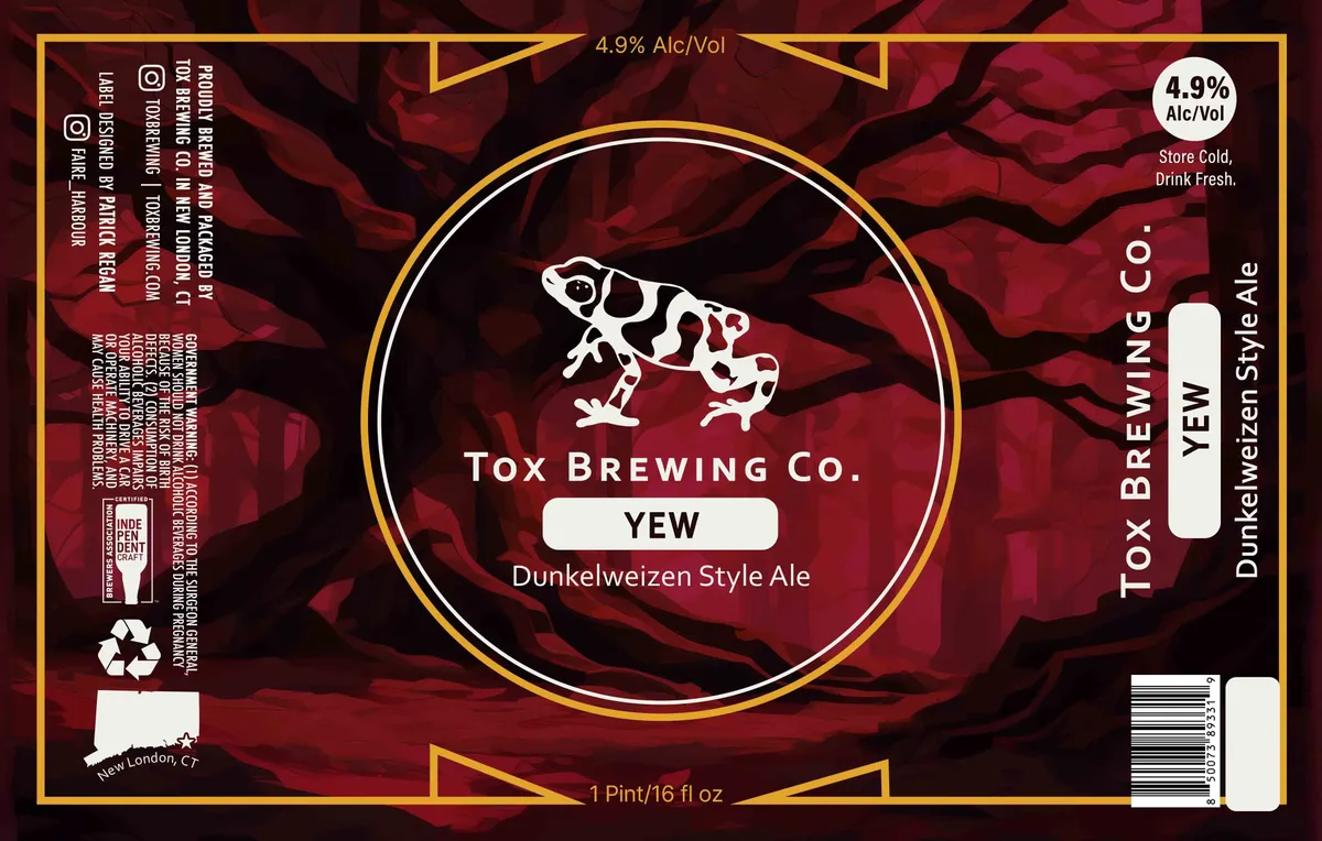 YEW label art — TOX BREWING CO.