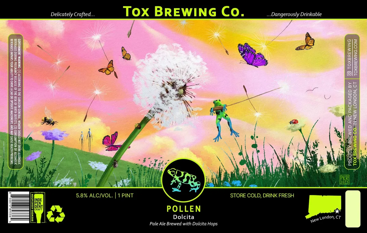 Pollen Dolcita label art — TOX BREWING CO.