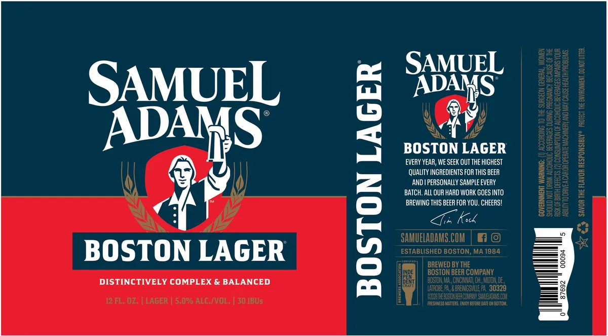 Boston Lager — full label as filed with TTB