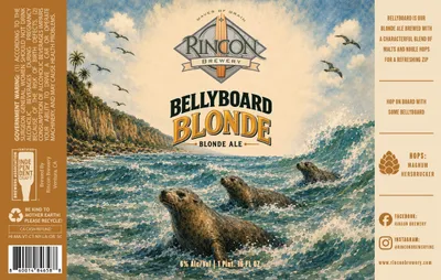 Bellyboard Blonde label