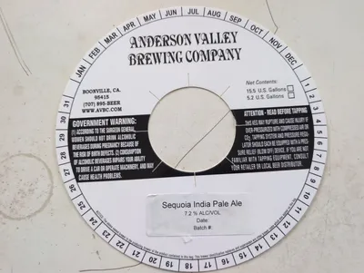Sequoia India Pale Ale label