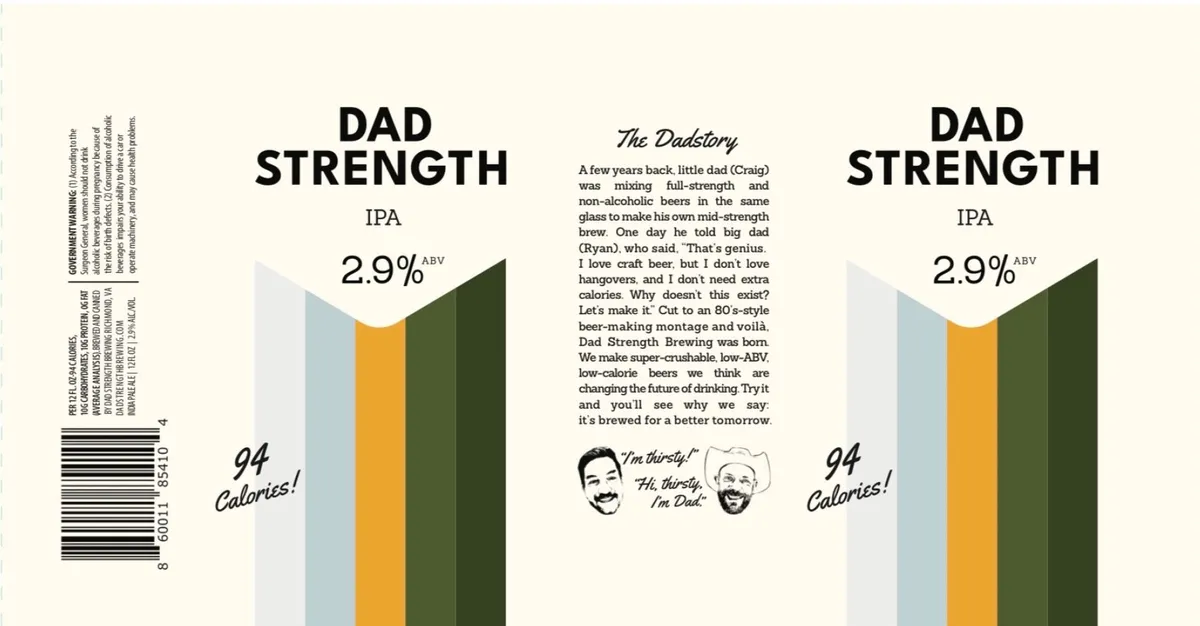 Dad Strength — full label as filed with TTB