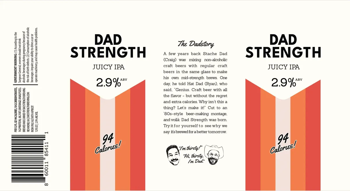 Dad Strength — full label as filed with TTB