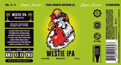 Westie IPA label