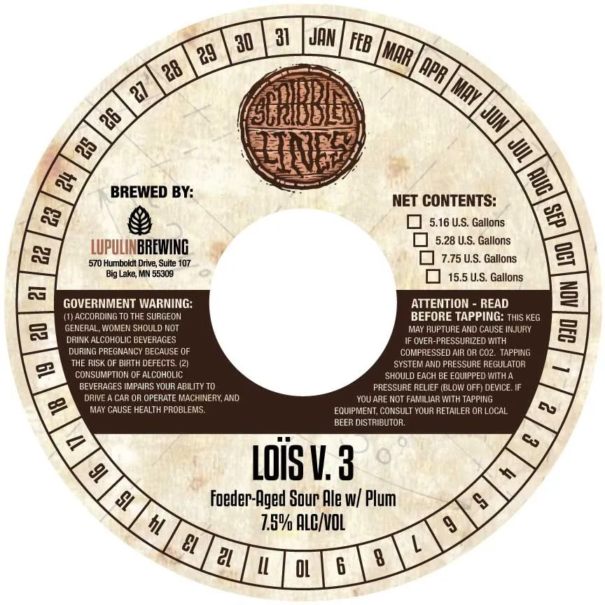 Lois V. 3 — full label as filed with TTB