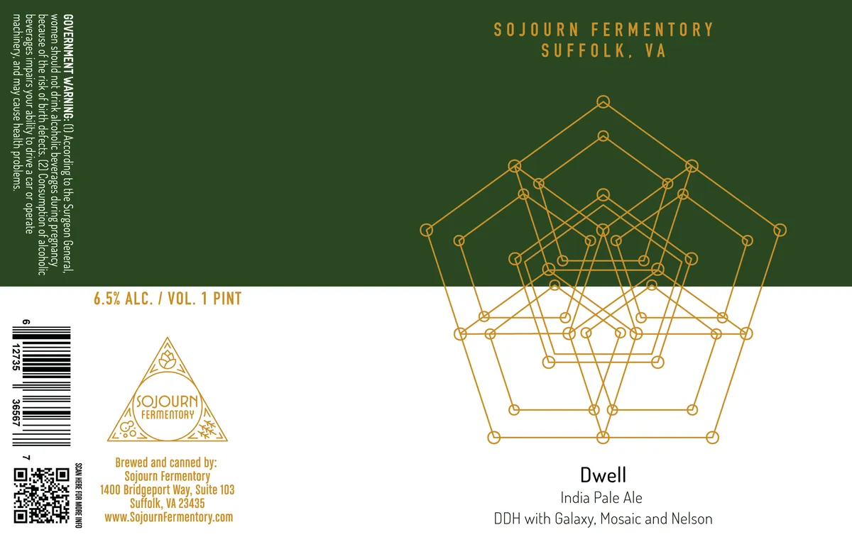 Dwell — full label as filed with TTB