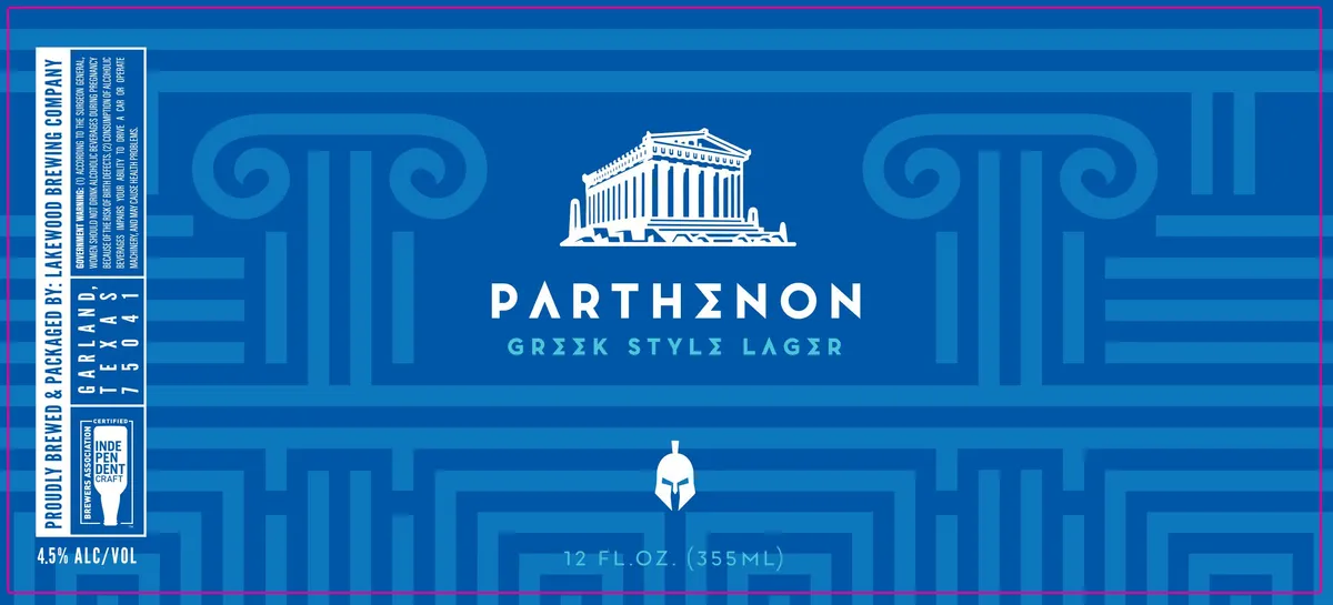 Parthenon — full label as filed with TTB