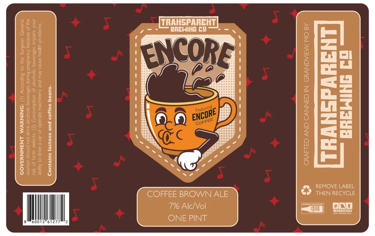 Encore Coffee Brown Ale label
