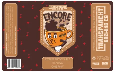 Encore Coffee Brown Ale label