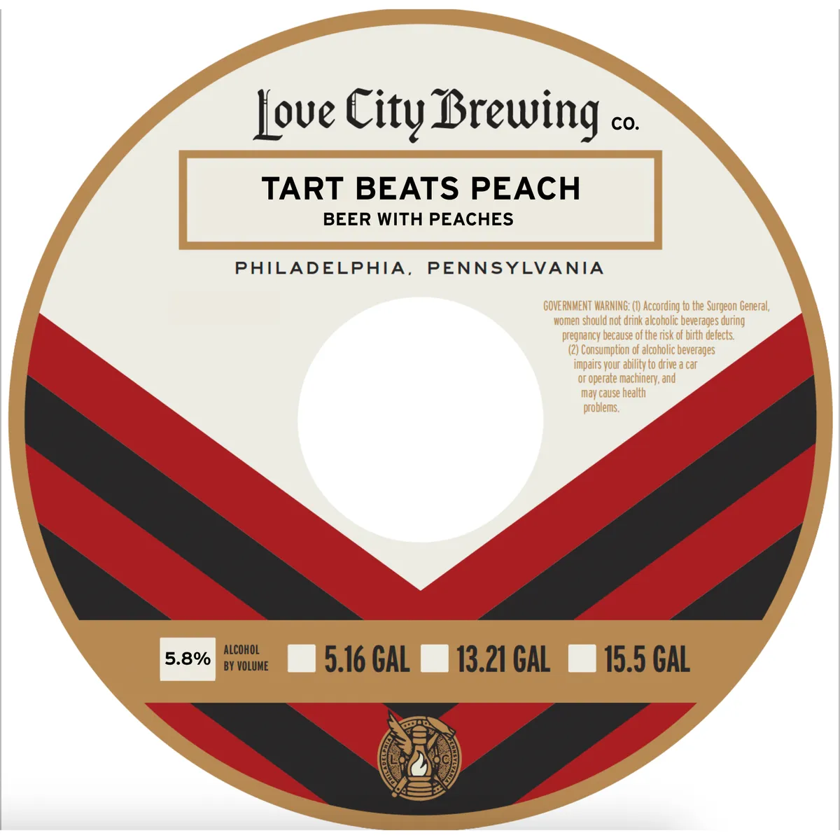 Tart Beats Peach — full label as filed with TTB