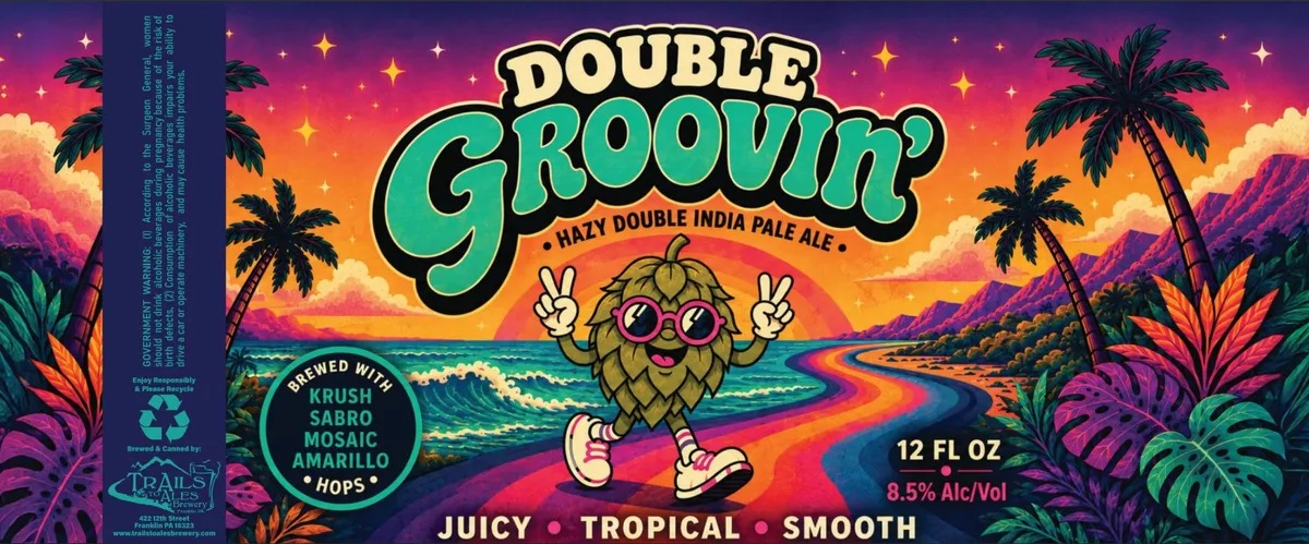 Double Groovin' label art — DOUBLE GROOVIN'