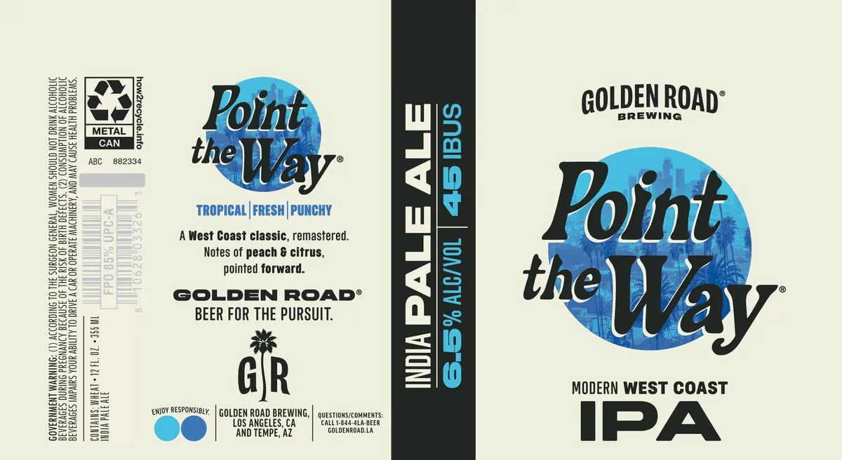 Point the Way label art — GOLDEN ROAD BREWING